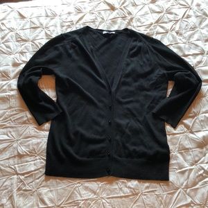 Lightweight Medium black cardigan 3/4 sleeve
